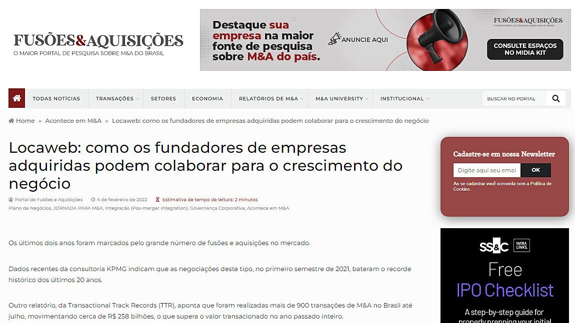 Locaweb: como os fundadores de empresas adquiridas podem colaborar para o crescimento do negcio